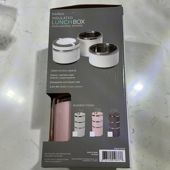 Kitchen Details 3 Tier Pink Insulated Lunch Box - Picture 2 of 5